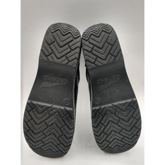 Dansko Womens Black Engraved Leather Clogs Size 36 - Picture 5 of 8